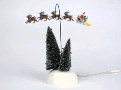 Department 56 Animated Flaming Sleigh New