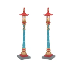 Department 56 Chinatown Post Lamps S/2 Discount
