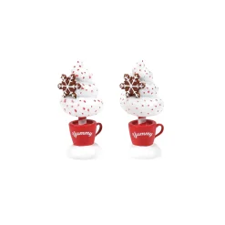 Department 56 Cocoa & Cream Topiary S/2 New