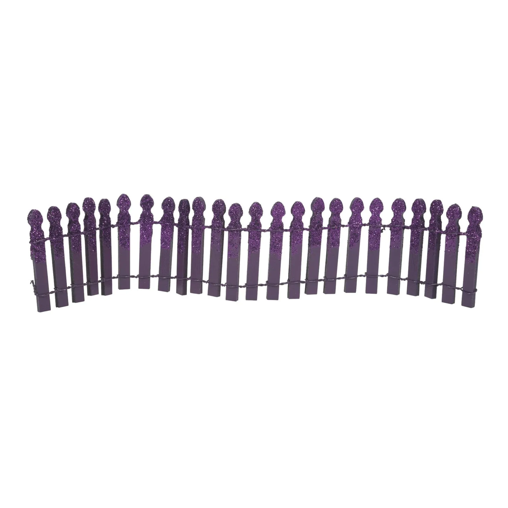 Department 56 Ghoulish Purple Glitter Fence