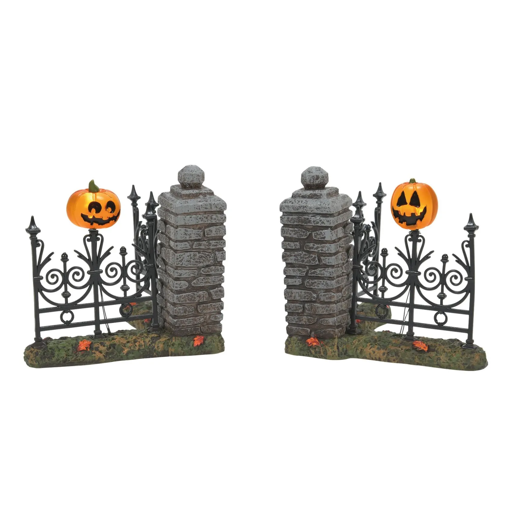 Department 56 Jack Lantern Lit Fence Corners New
