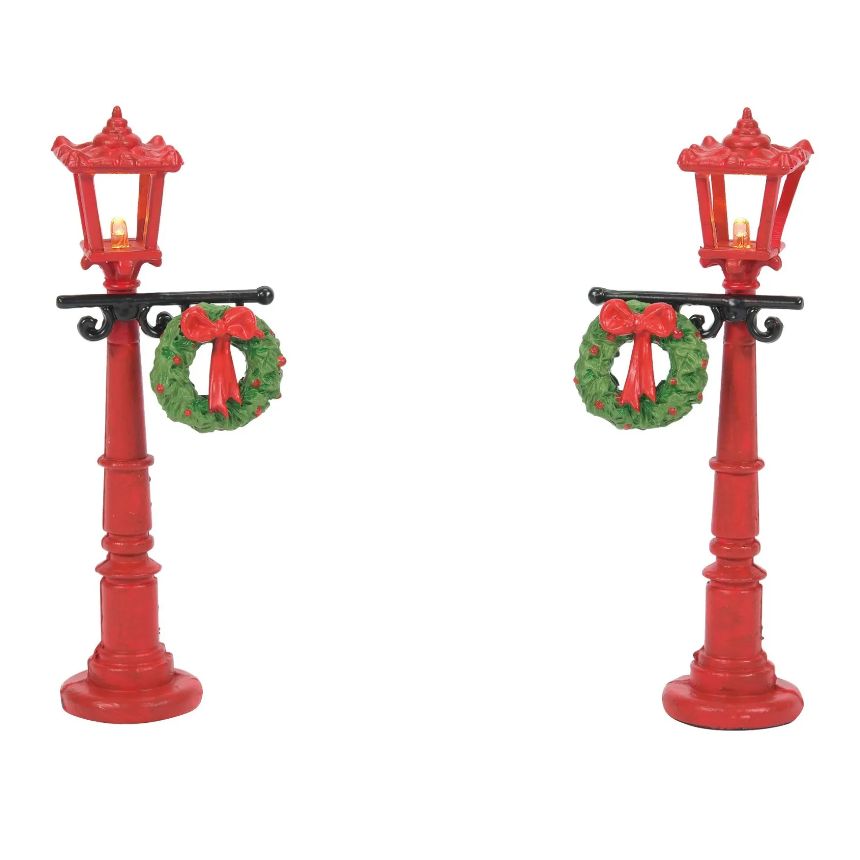 Department 56 Red With Greens Street Lights Best