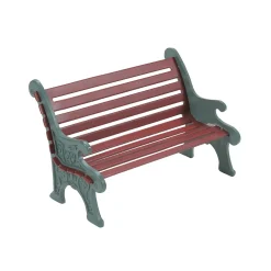 Department 56 Red Wrought Iron Park Bench Hot