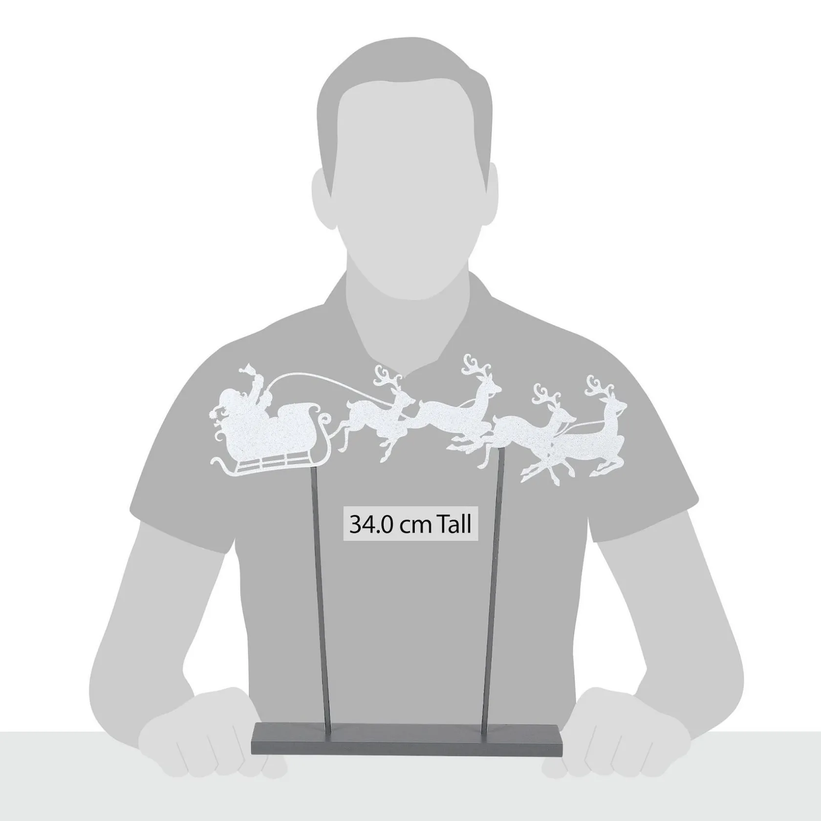 Department 56 Santa's Sleigh Silhouette New